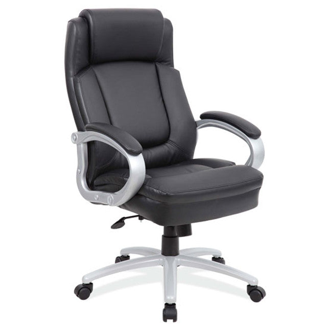 Executive Chair with Silver Heavy Duty Metal Base