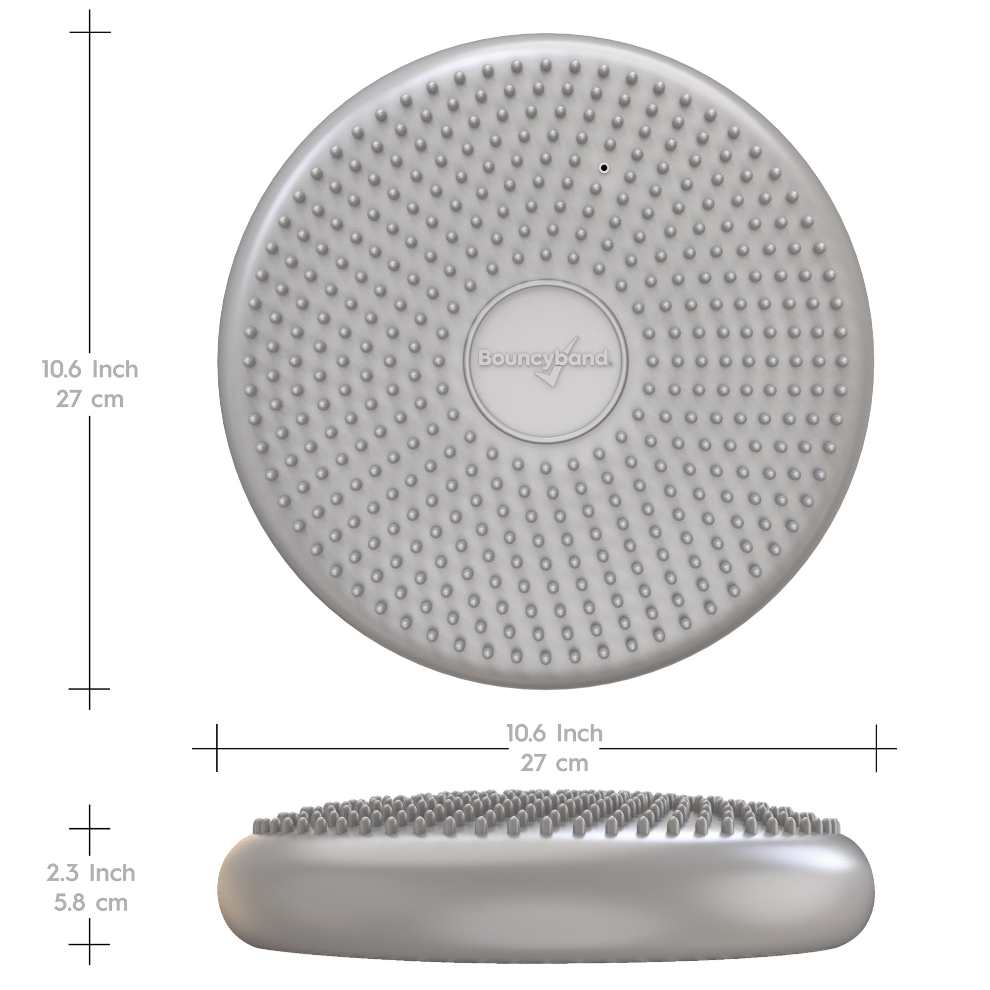 Wiggle Seat Little Sensory Cushion-Silver 27cm