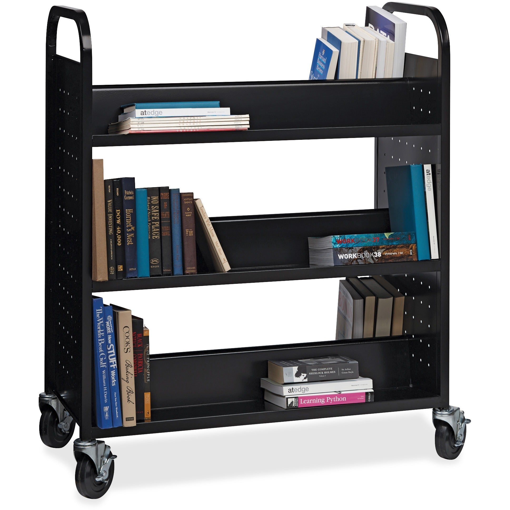 Double-Sided Book Cart