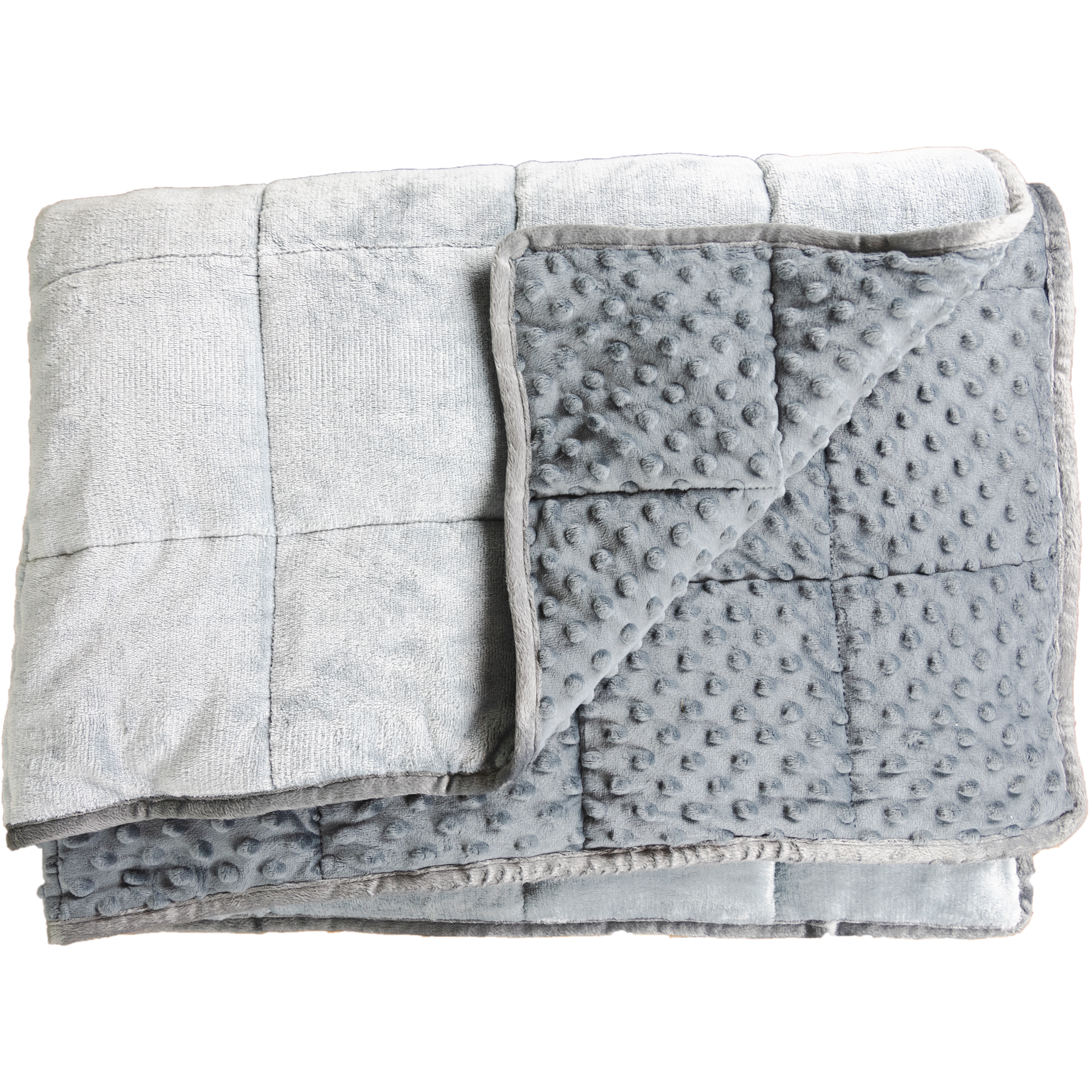 Gray/Light Gray Dual Texture  45x65" Blanket