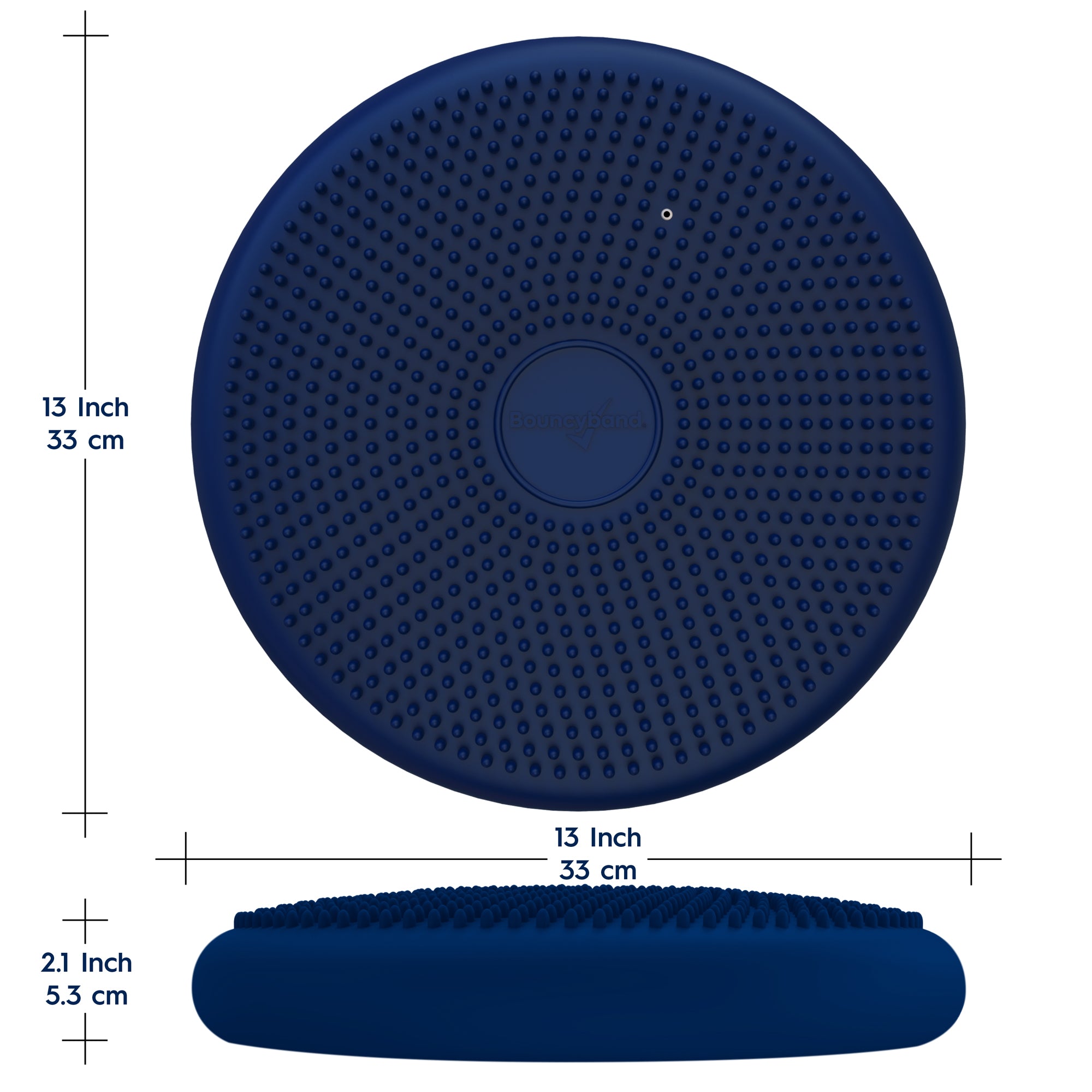 BouncyBand® Antimicrobial Wiggle Seat Sensory Cushion-Blue 33cm