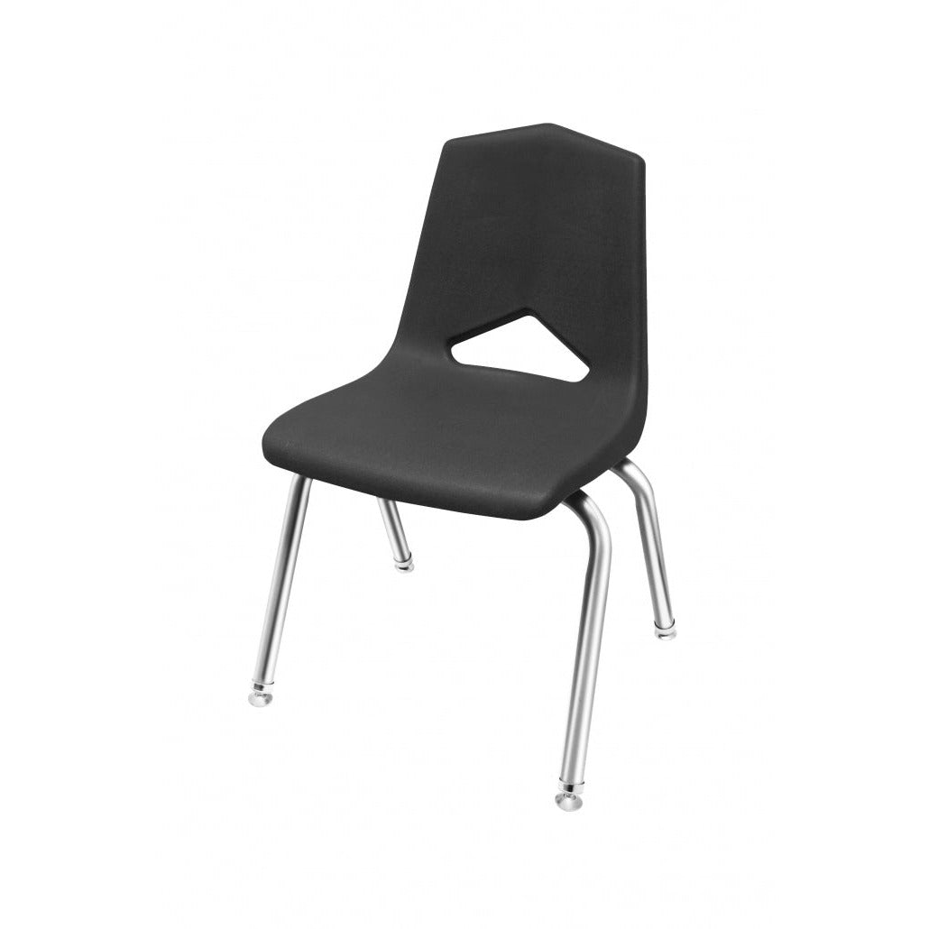 MG1101 Series V-Back Stacking Chair-Black 14"