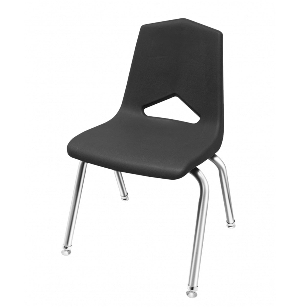 MG1101 Series School Chair - 18" Seat Height - Black Seat/Chrome Frame
