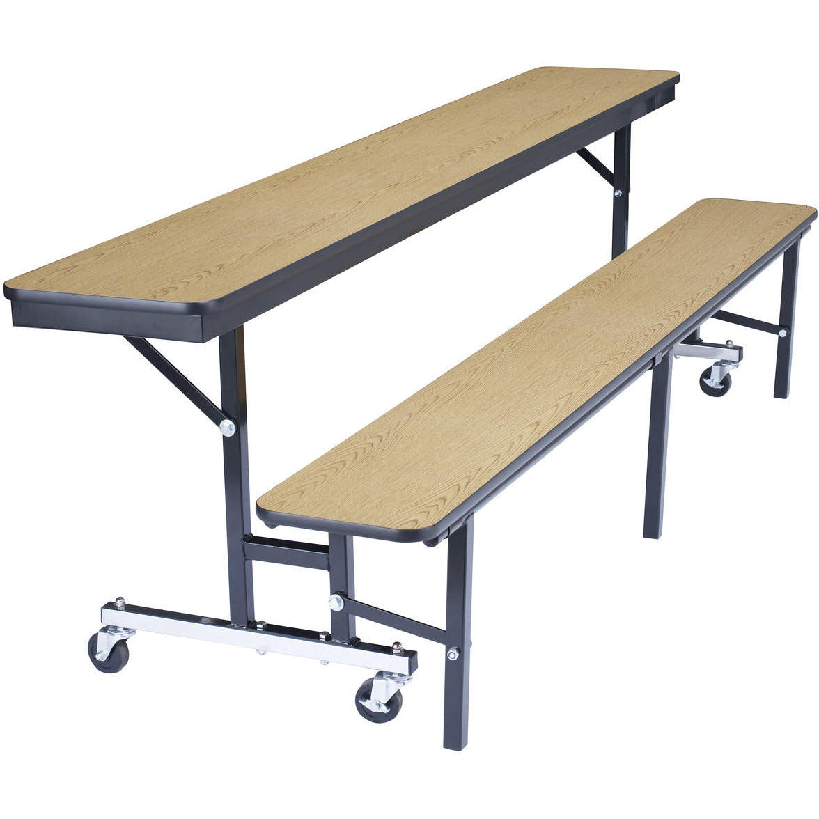 NPS® Convertible Bench Cafeteria Table, 8'L, MDF Core