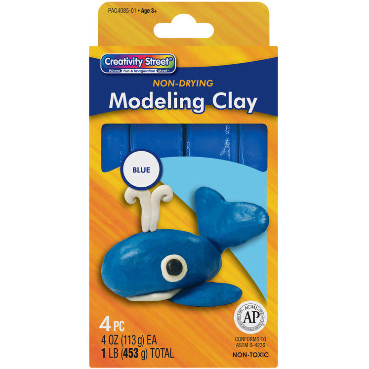 CLAY: MODELING CLAY, BLUE, 4-4 oz sticks/pk; total 1 lb