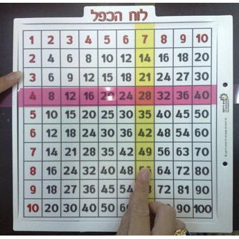 Personal Multiplication Chart with Highlighting Strips