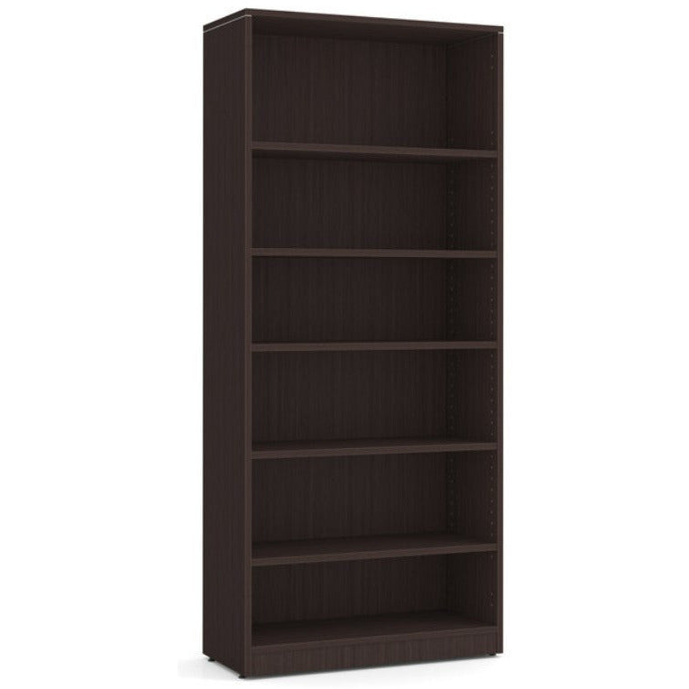 OfficeSource | OS Laminate Bookcases | Bookcase - 6 Shelves | Espresso