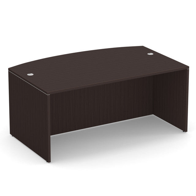 OS Laminate Collection Bow Front Desk Shell - 66''W - Espresso