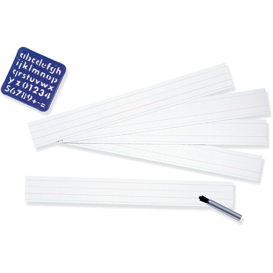 SENTENCE STRIPS: white, 3" x 24", 1.5" ruling, 100/pk