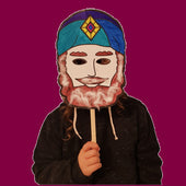 Color-In Mordechai HaYehudi Masks with Sticks, 18 count