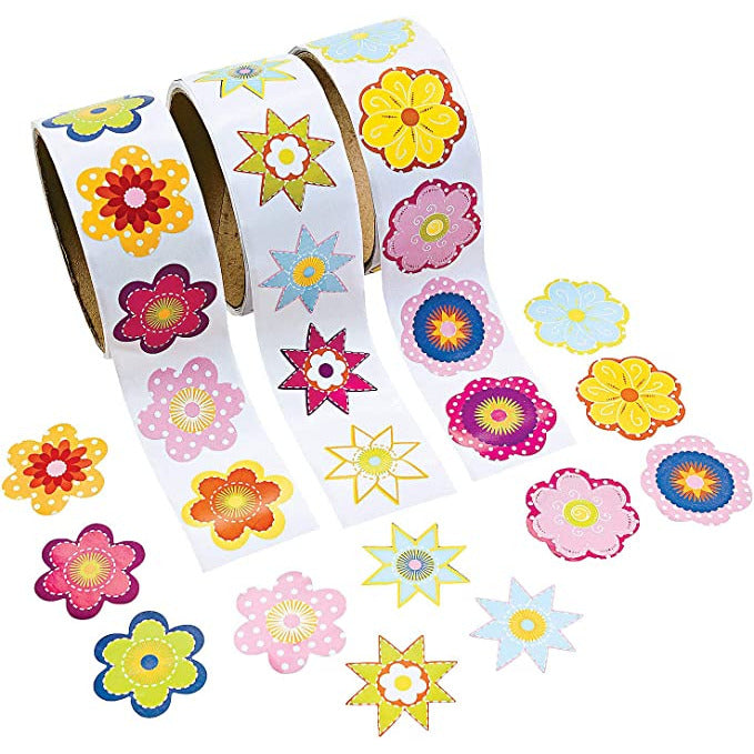 Regular Stickers- Colorful Flowers Stickers