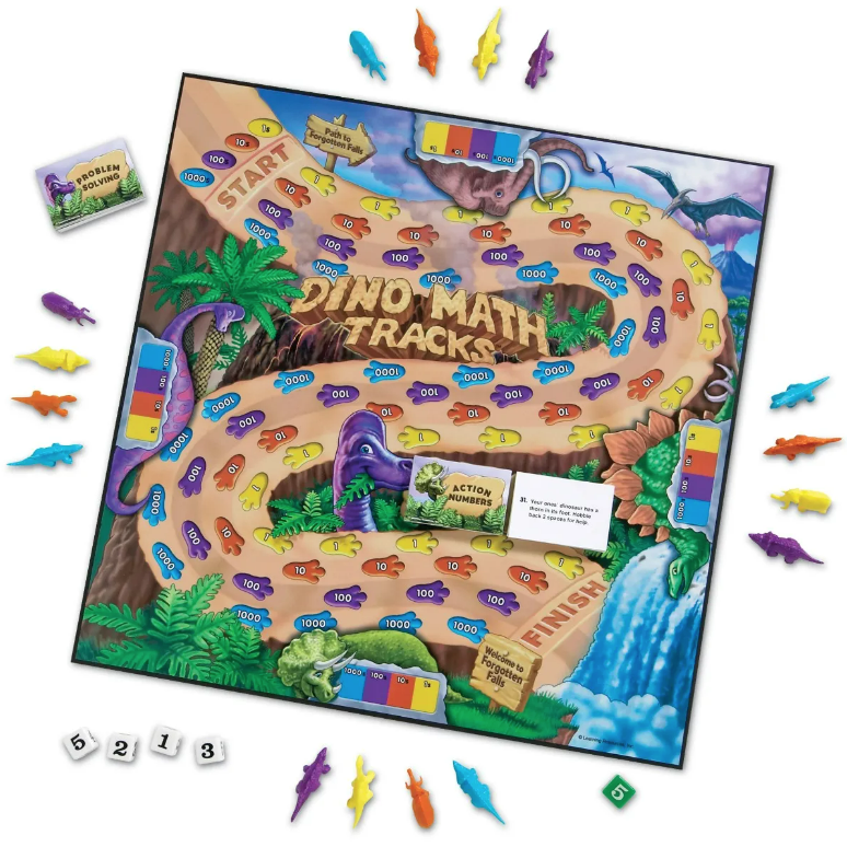 Dino Math Tracks® Place Value Game