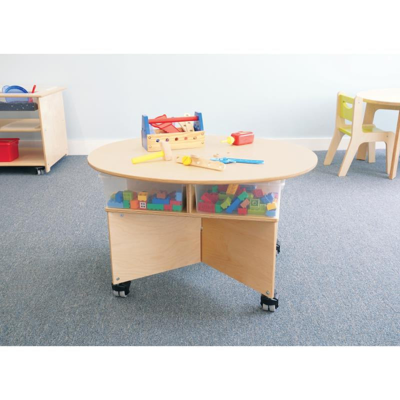 Mobile Collaboration Table With Trays