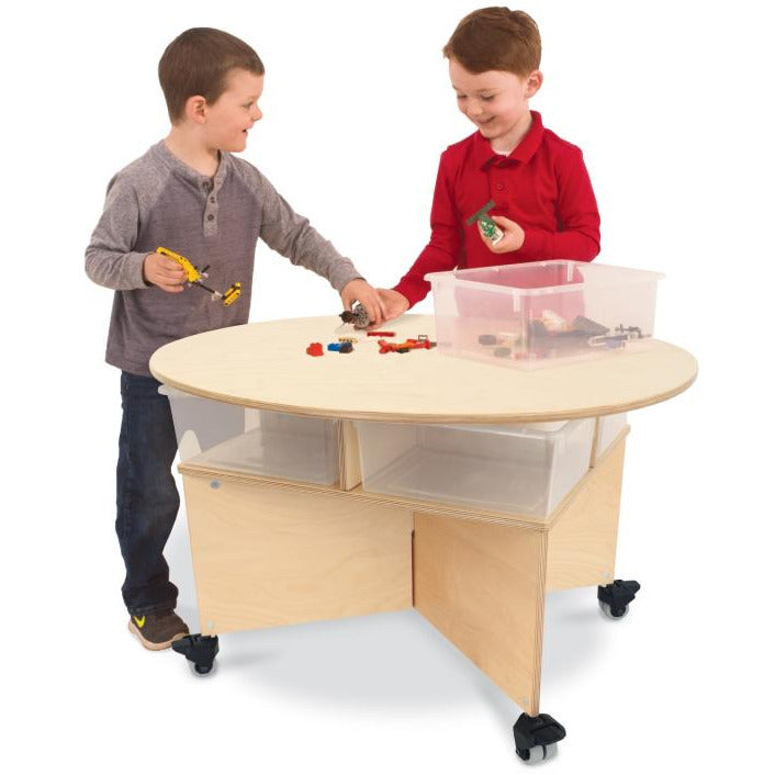 Mobile Collaboration Table With Trays