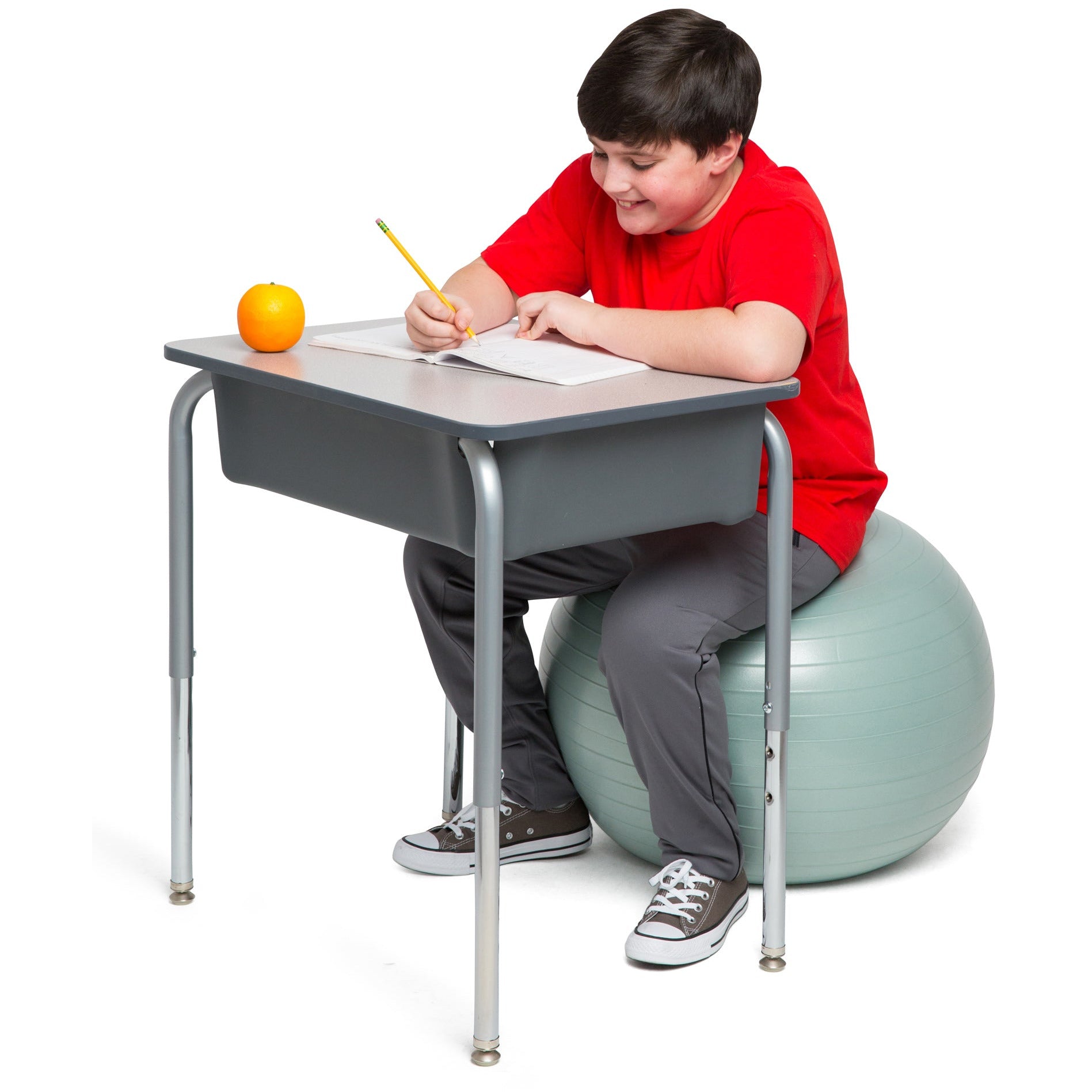 Bouncyband® 55cm Balance Ball No-Roll Weighted Seat-Silver