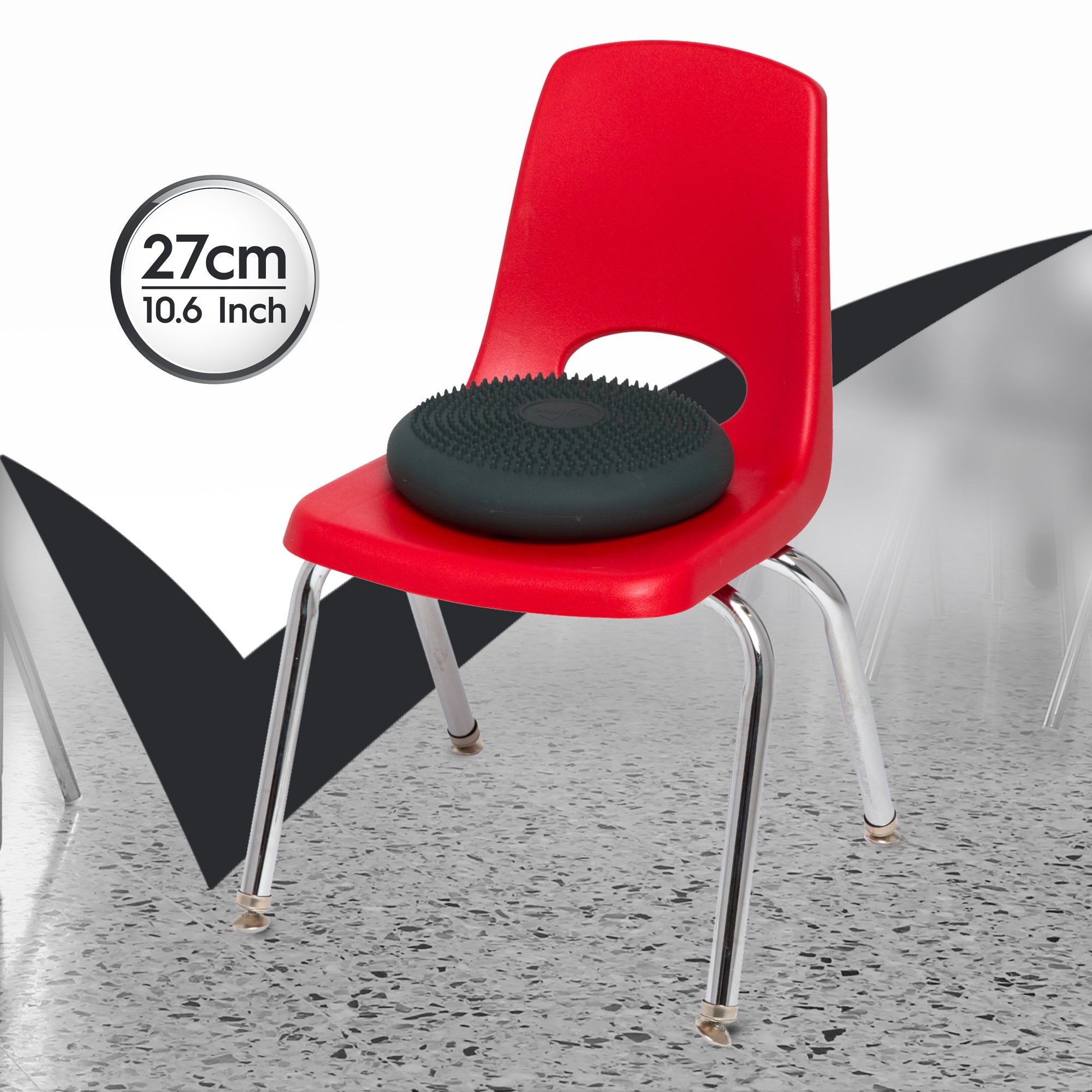 Wiggle Seat Little Sensory Cushion-Dark Gray 27cm