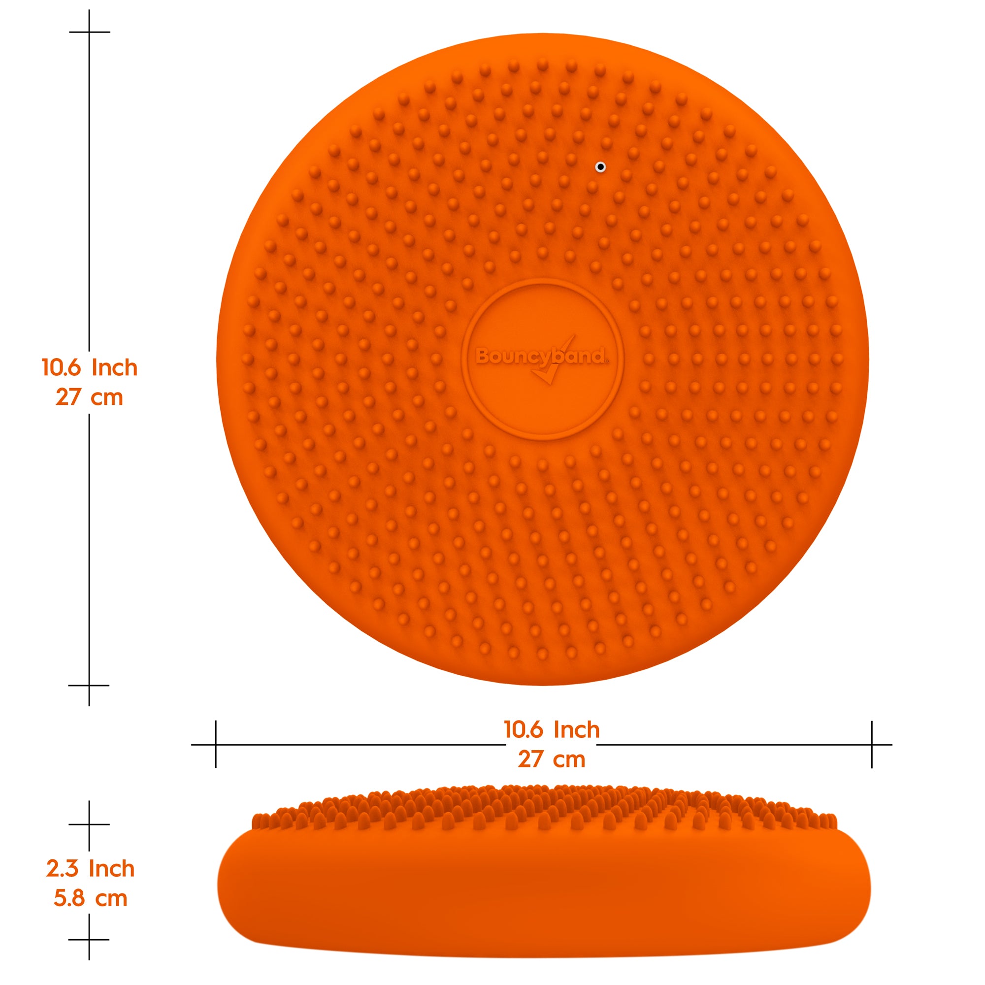 Wiggle Seat Little Sensory Cushion-Orange 27cm