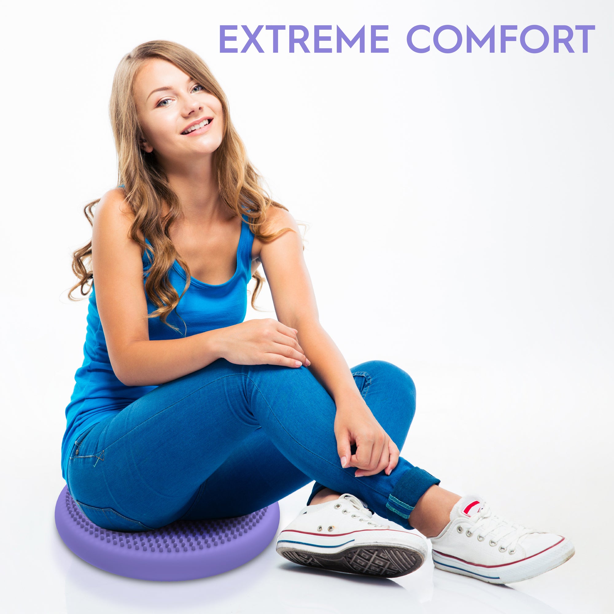 Wiggle Seat Big Sensory Cushion-Purple 33cm