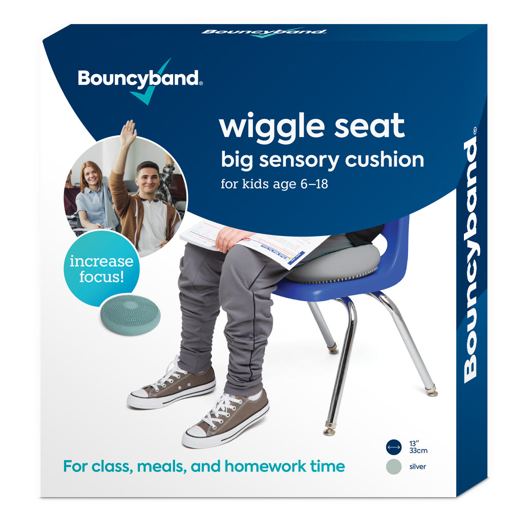 Wiggle Seat Big Sensory Cushion-Silver 33cm