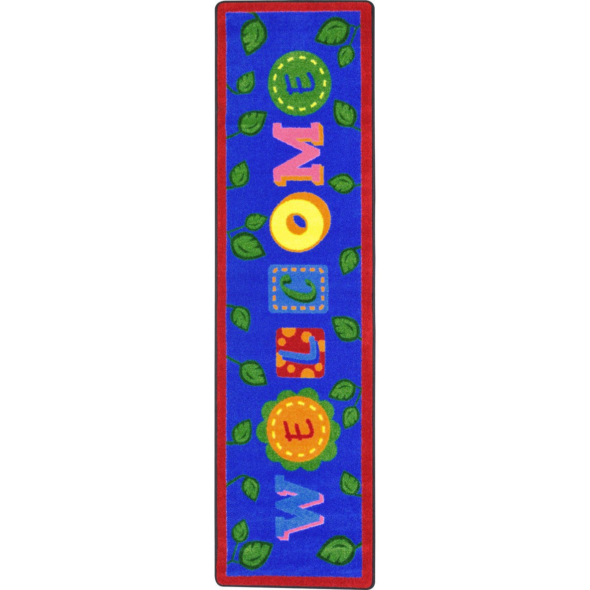 Alphabet Leaves™ Welcome Runner, 2'1" x 7'8", Bold Colors
