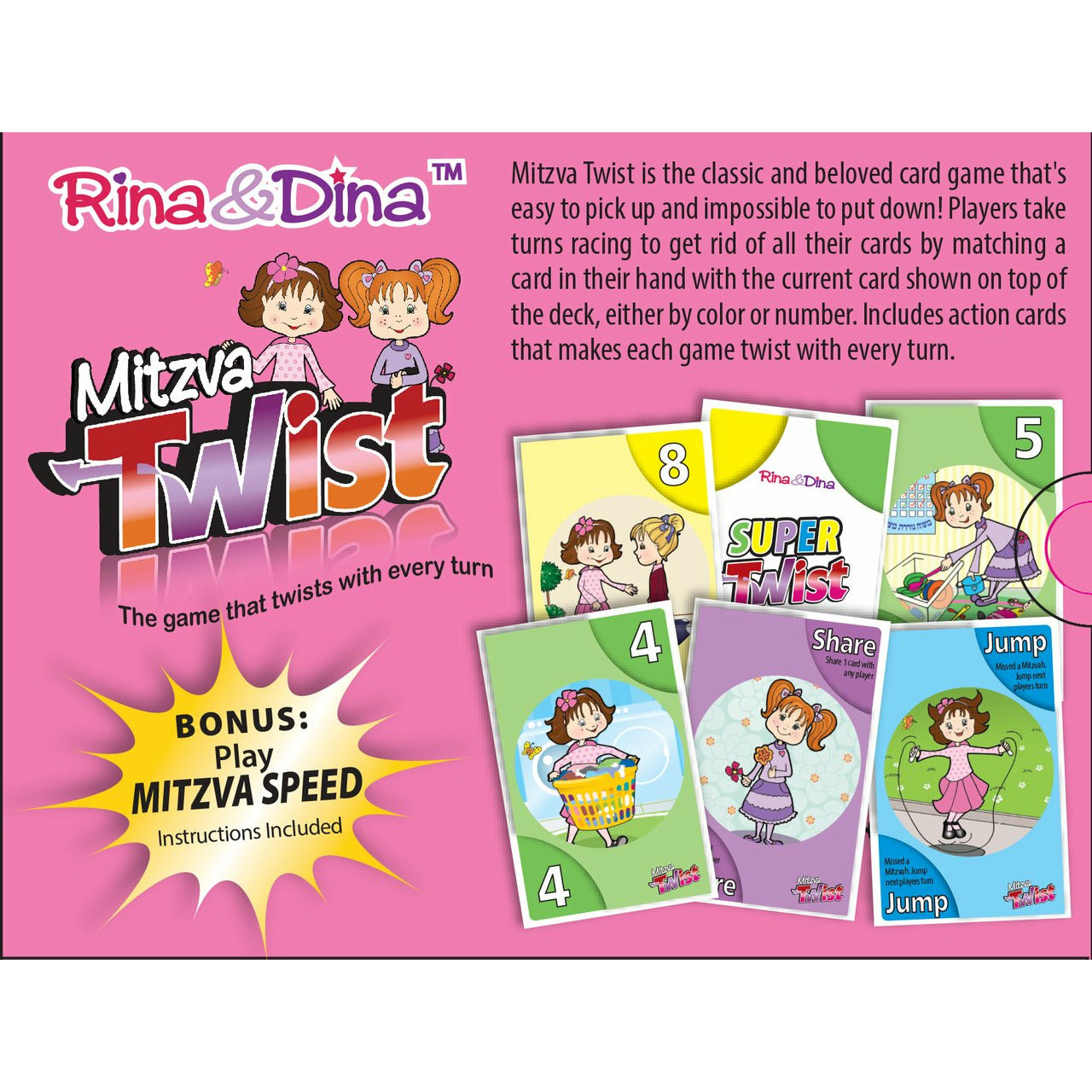 Rina and Dina Mitzva Twist Card Game