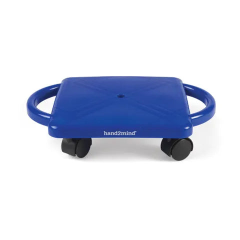 Blue Indoor Scooter Board With Safety Handles