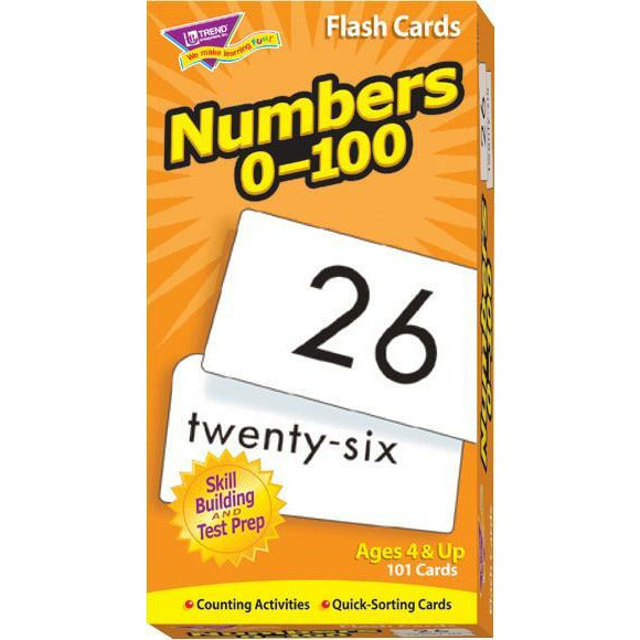 Numbers 0-100 Skill Drill Flash Cards