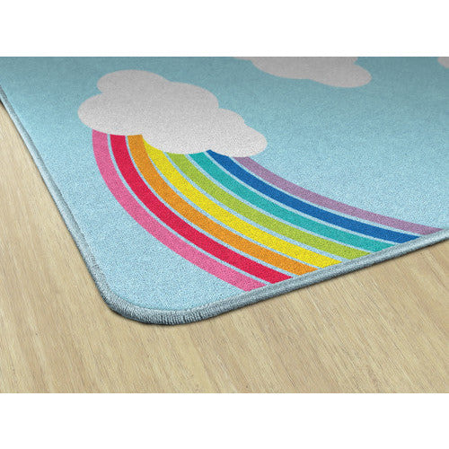 Schoolgirl™ Style Hello Sunshine Whimsical Rainbows Carpet, 7'6" x 12'