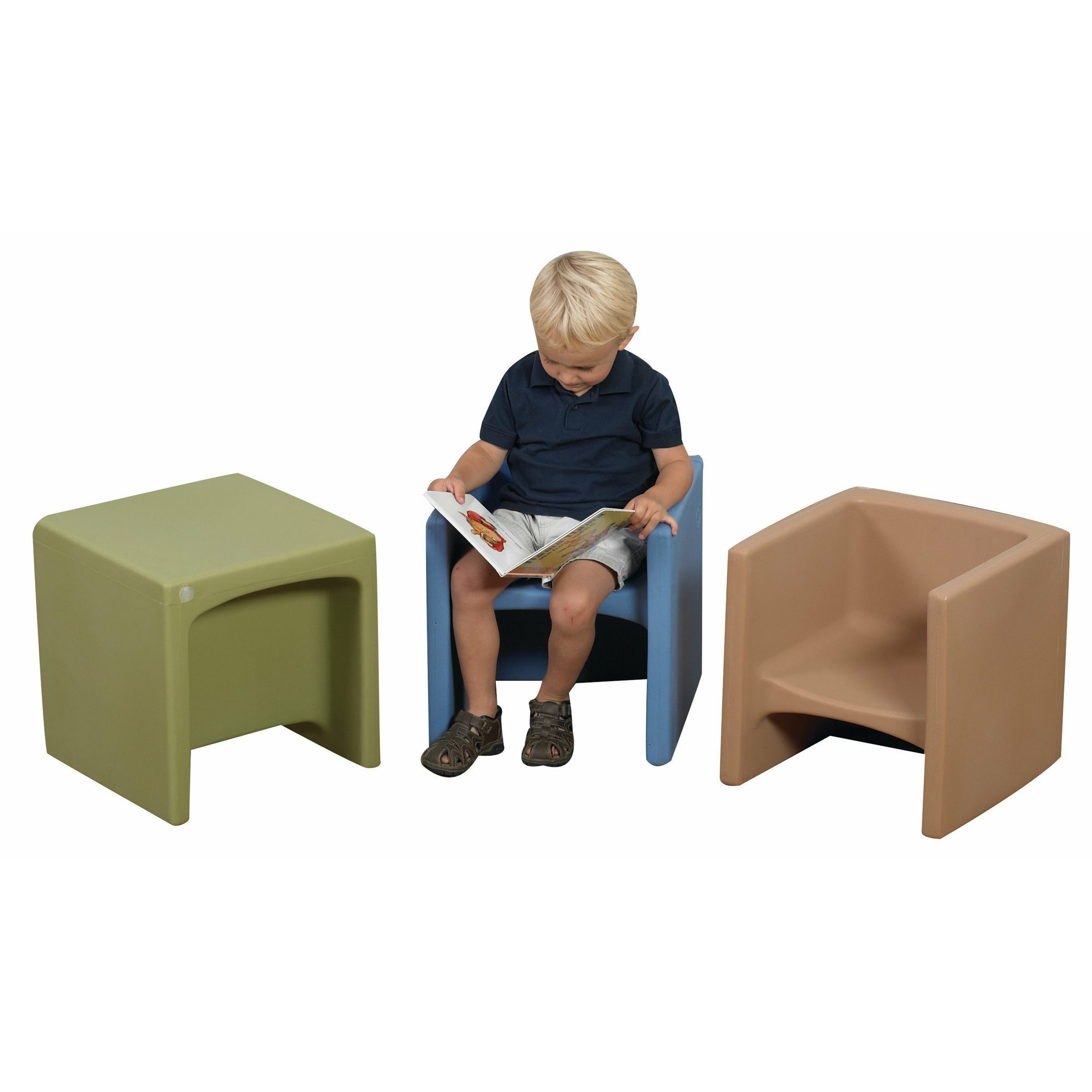 Chair Cube, Set of 3 Woodland Colors