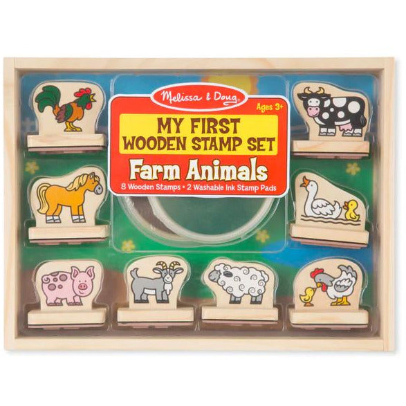 My First Wooden Stamp Set - Farm Animals