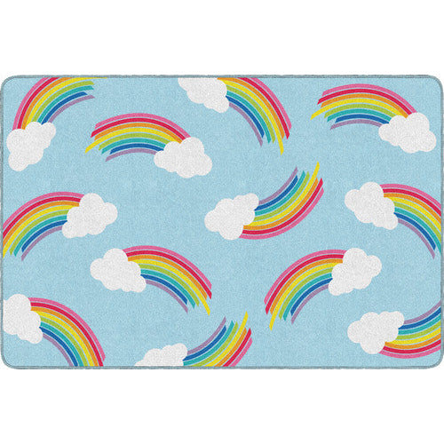 Schoolgirl™ Style Hello Sunshine Whimsical Rainbows Carpet, 5' x 7'6"
