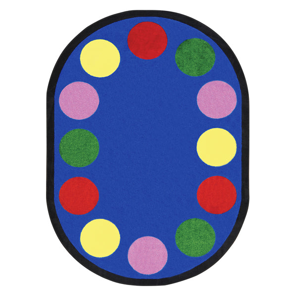 Lots of Dots™ Rug, 5'4" x 7'8" Oval (12 dots)