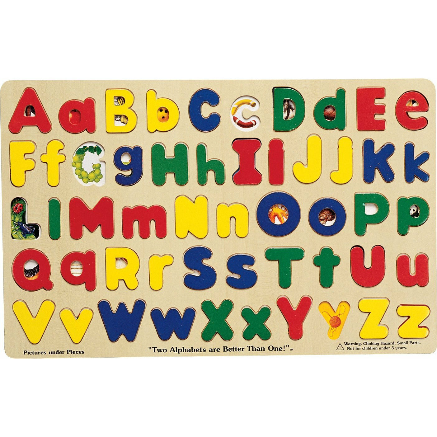 Jumbo-Sized Wood Puzzles, Upper & Lower Case Alphabet