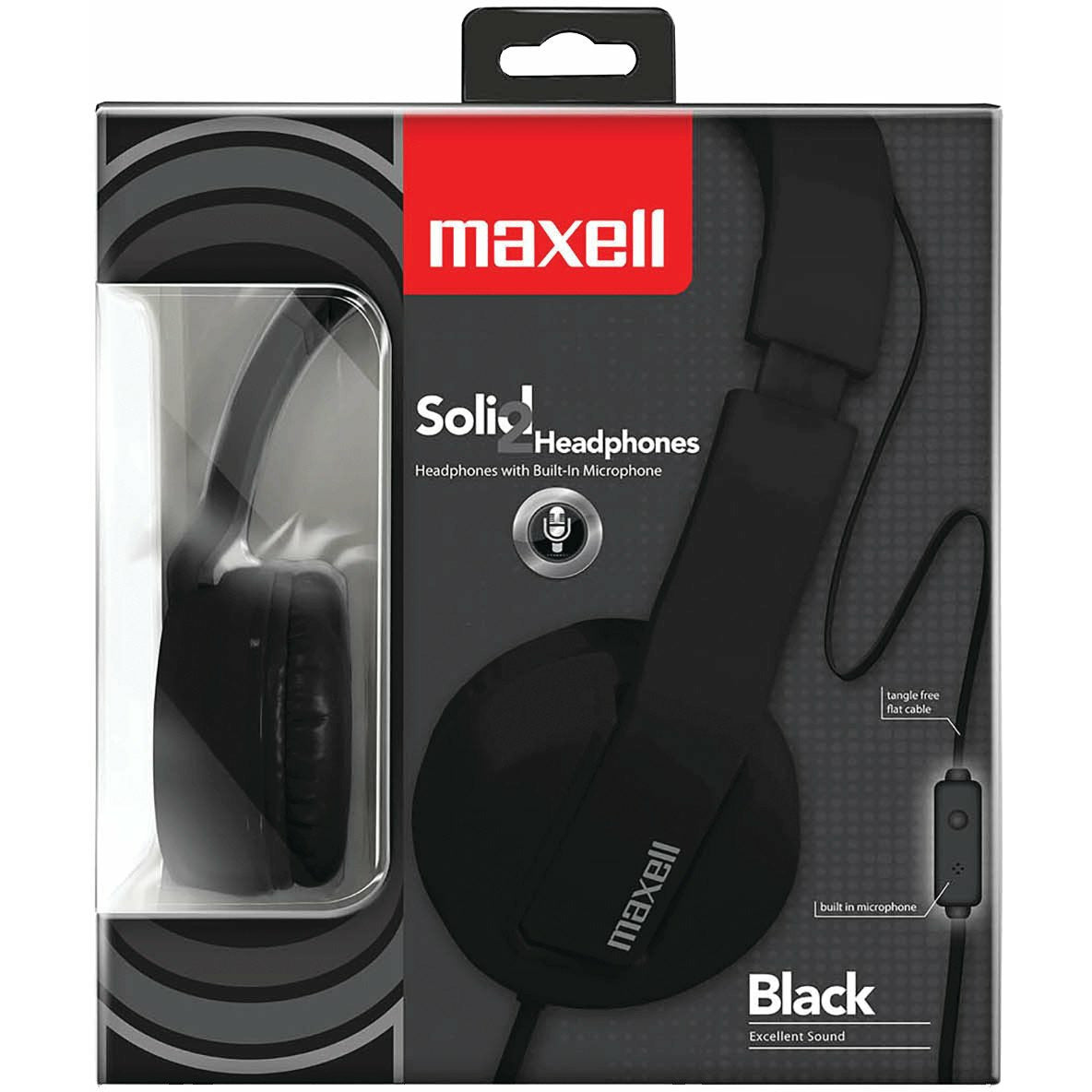 Maxell Solid Headphones with Mic & Share Port