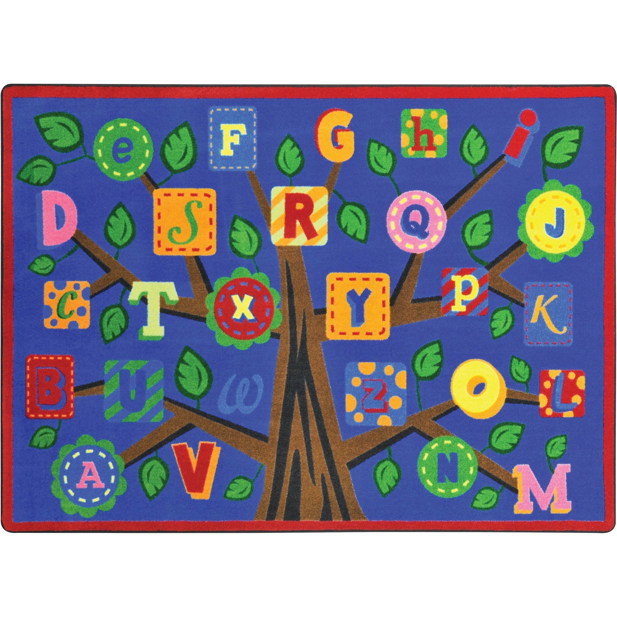Alphabet Leaves™ Mat, 2'8" x 3'10", Bold Colors