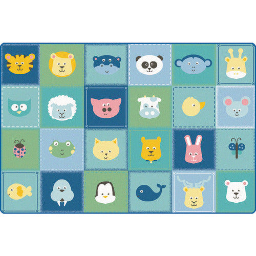 KIDSoft™ Animal Patchwork Pattern Rug, 4' x 6', Contemporary Colors