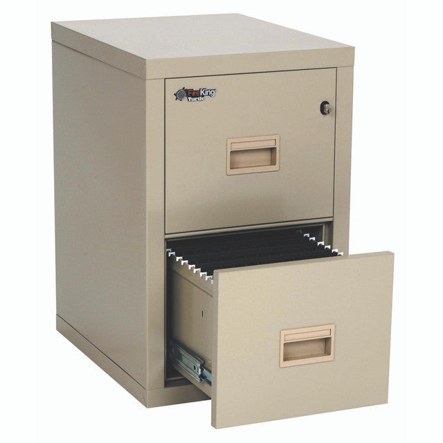 FireKing Insulated Turtle File Cabinet - 2-Drawer - Putty