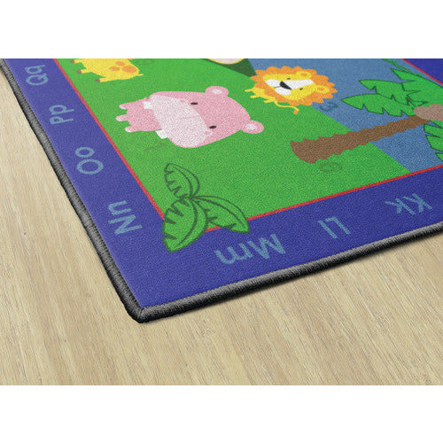 Cutie Jungle Alphabet™ Rug, 4' x 6'