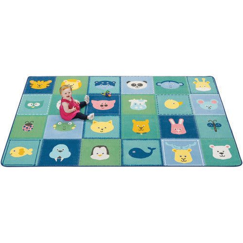 KIDSoft™ Animal Patchwork Pattern Rug, 8' x 12', Contemporary Colors