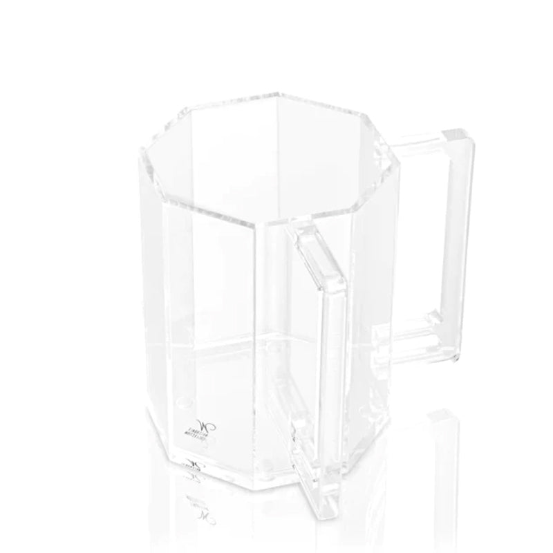 White Washing Cup - 8 side | Clear + White